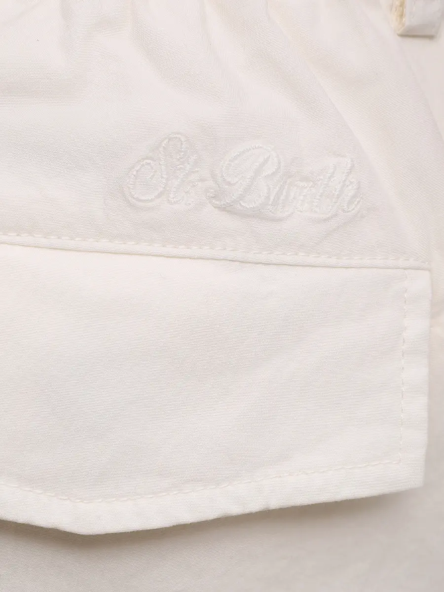 Брюки хлопковые MC2 SAINT BARTH CALAIS - COTTON 01 WHITE Белый  Фото 6