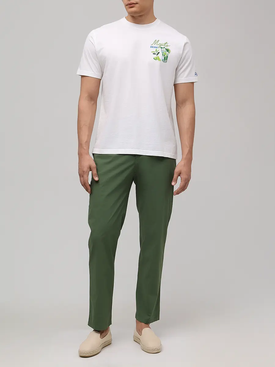 Брюки хлопковые MC2 SAINT BARTH CALAIS - COTTON 52 MILITARY Зеленый  Фото 2