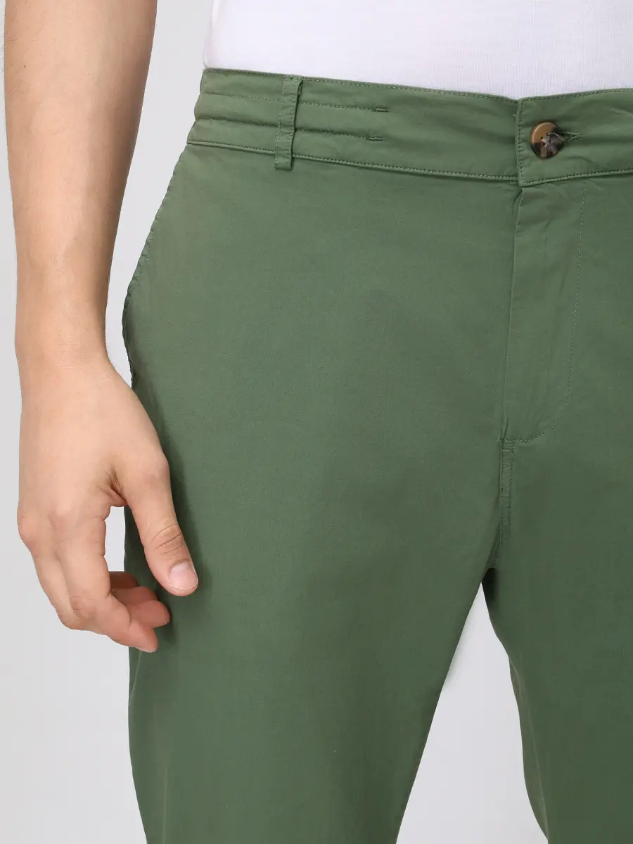 Брюки хлопковые MC2 SAINT BARTH CALAIS - COTTON 52 MILITARY Зеленый  Фото 5