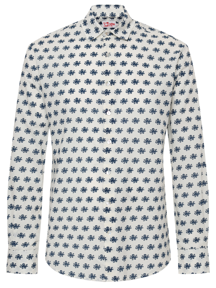 Рубашка Slim Fit хлопковая MC2 SAINT BARTH