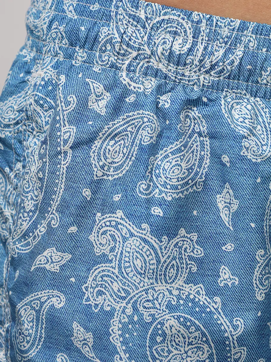 Шорты плавательные MC2 SAINT BARTH LIGHTING - ELEGANT PAISLEY DEN30 Голубой  Фото 4