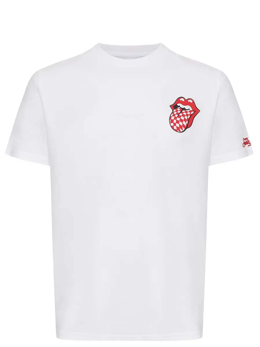 Футболка хлопковая MC2 SAINT BARTH TSHIRT MAN - RS CHECK MOUTH 01N Белый 