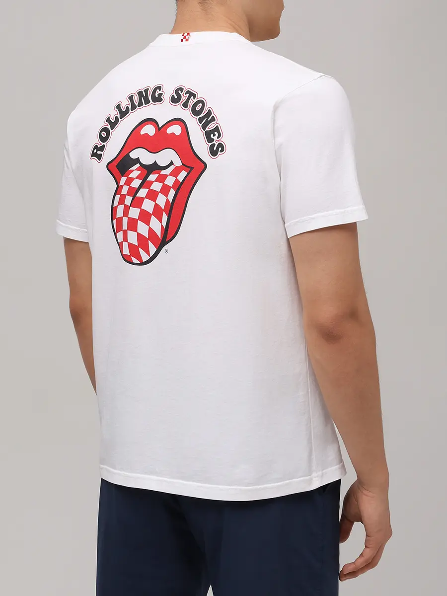 Футболка хлопковая MC2 SAINT BARTH TSHIRT MAN - RS CHECK MOUTH 01N Белый  Фото 3