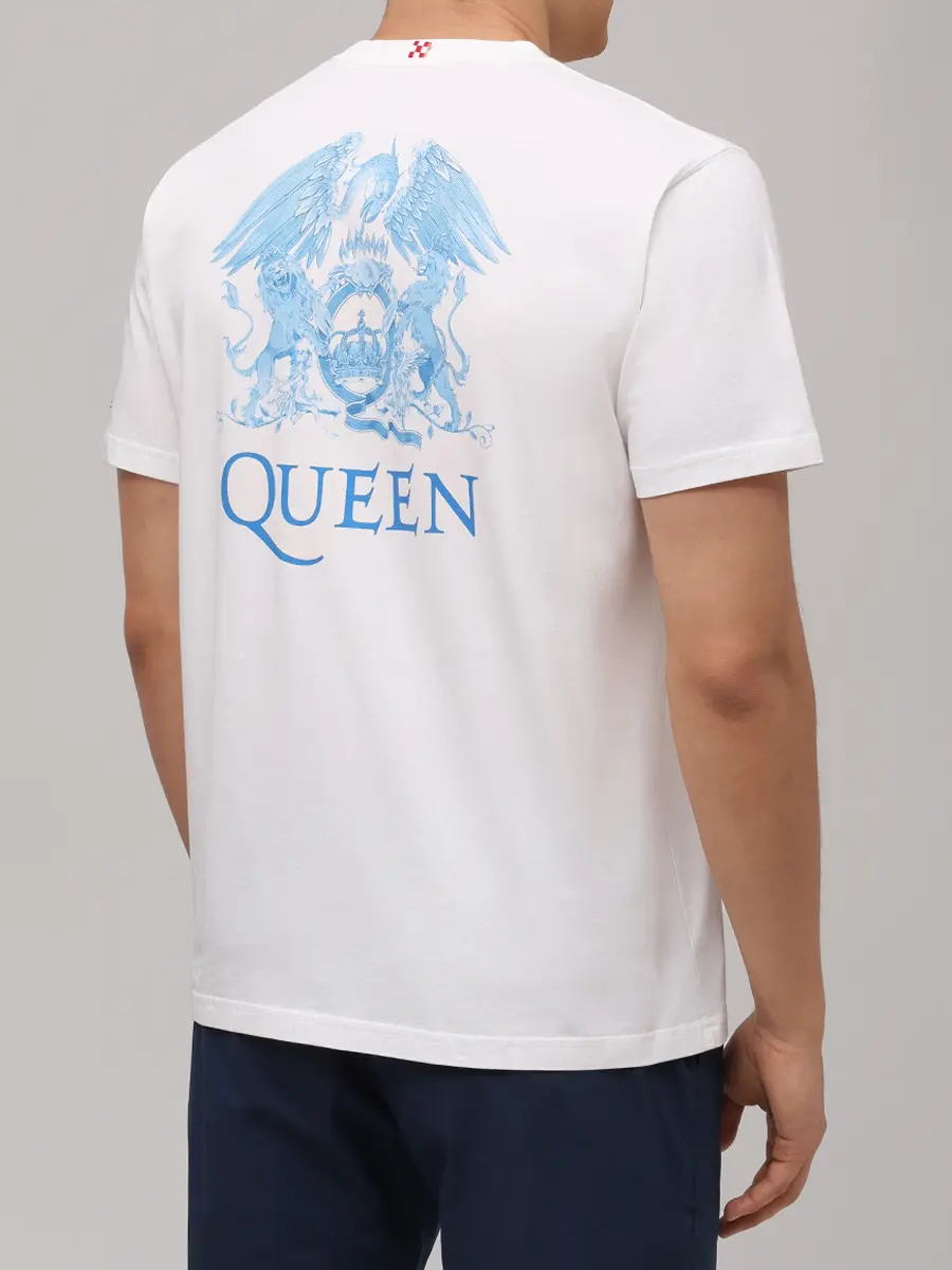 Футболка хлопковая MC2 SAINT BARTH TSHIRT MAN - QUEEN CREST 01N Белый  Фото 3