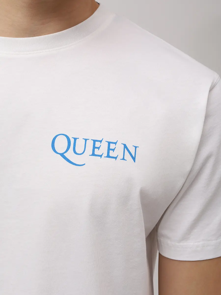 Футболка хлопковая MC2 SAINT BARTH TSHIRT MAN - QUEEN CREST 01N Белый  Фото 5