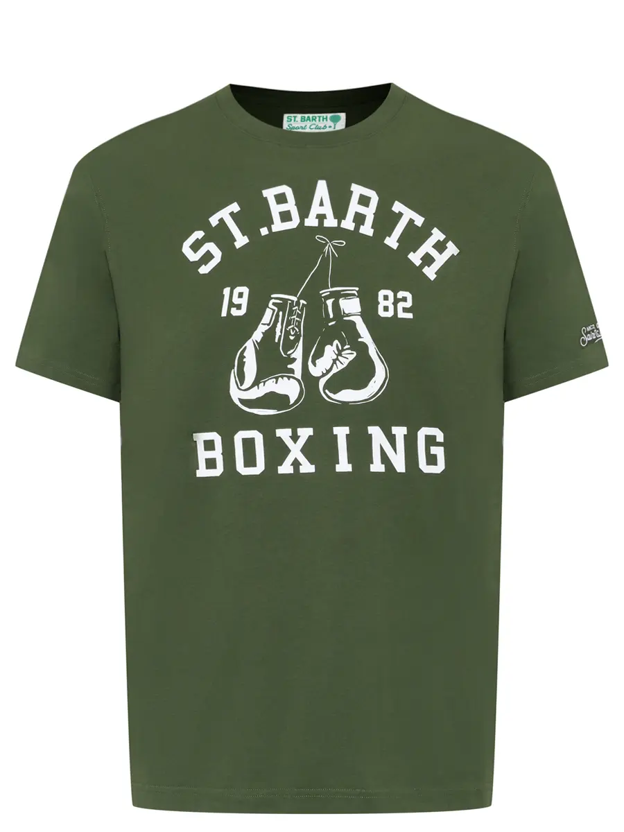 Футболка хлопковая MC2 SAINT BARTH TSHIRT MAN - BOXING BARTH 52 Зеленый 