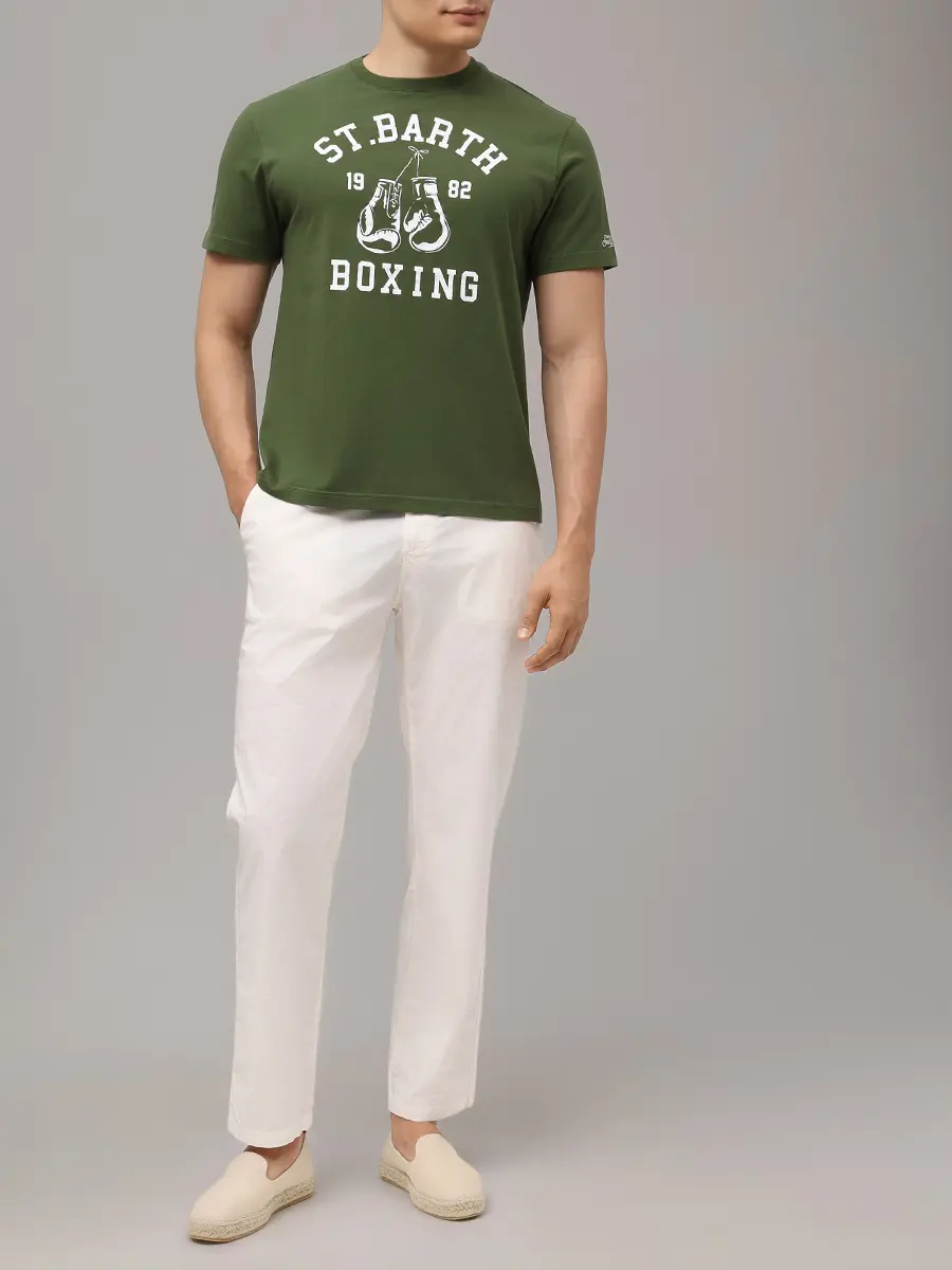 Футболка хлопковая MC2 SAINT BARTH TSHIRT MAN - BOXING BARTH 52 Зеленый  Фото 2