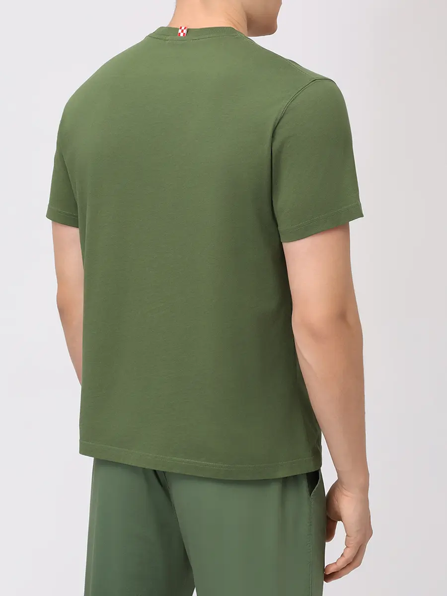 Футболка хлопковая MC2 SAINT BARTH PORTOFINO - SAVE TEQUILA DRINK 52 EMB Зеленый  Фото 3