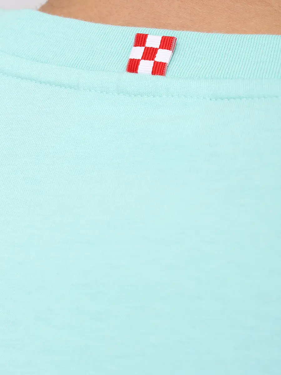 Футболка хлопковая MC2 SAINT BARTH AUSTIN - GOLF CLUB 55 EMB Бирюзовый  Фото 6