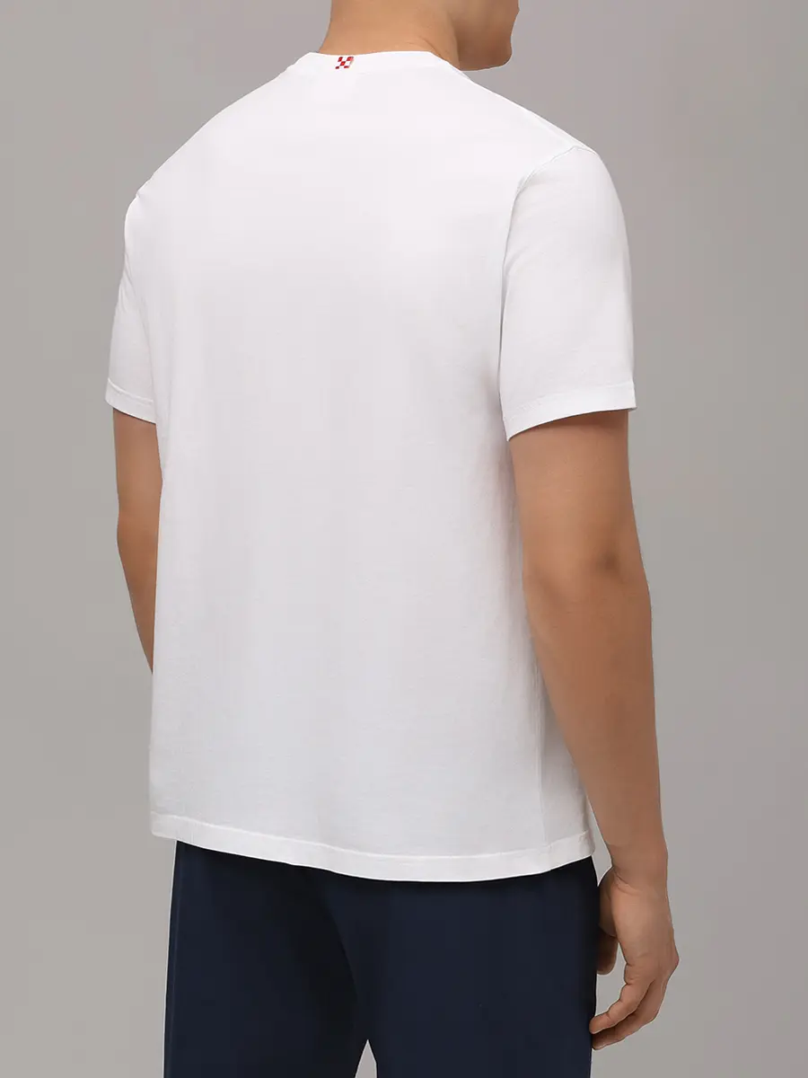 Футболка хлопковая MC2 SAINT BARTH TSHIRT MAN - APRES SEX 01N Белый  Фото 3
