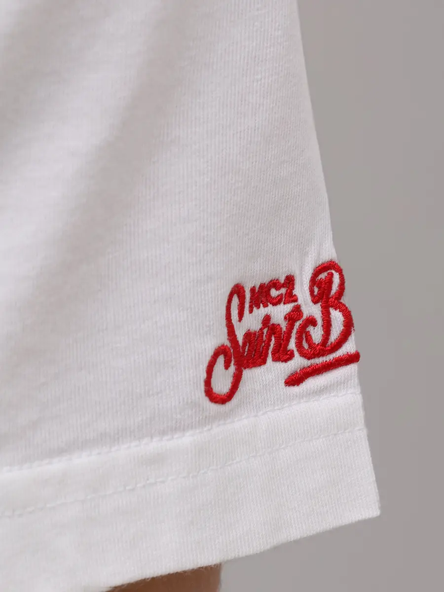 Футболка хлопковая MC2 SAINT BARTH TSHIRT MAN - APRES SEX 01N Белый  Фото 6