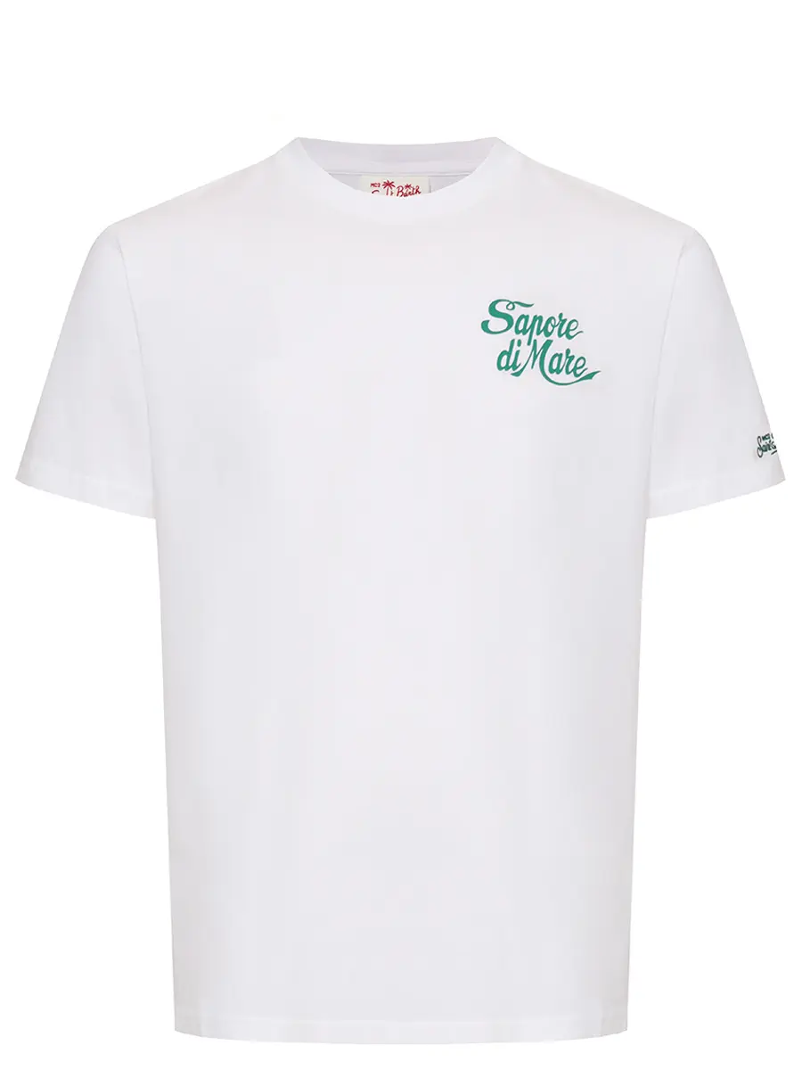 Футболка хлопковая MC2 SAINT BARTH TSHIRT MAN - SAPORE DI MARE 0157 Белый 