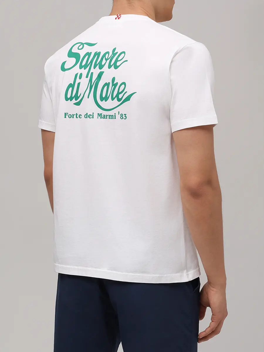 Футболка хлопковая MC2 SAINT BARTH TSHIRT MAN - SAPORE DI MARE 0157 Белый  Фото 3