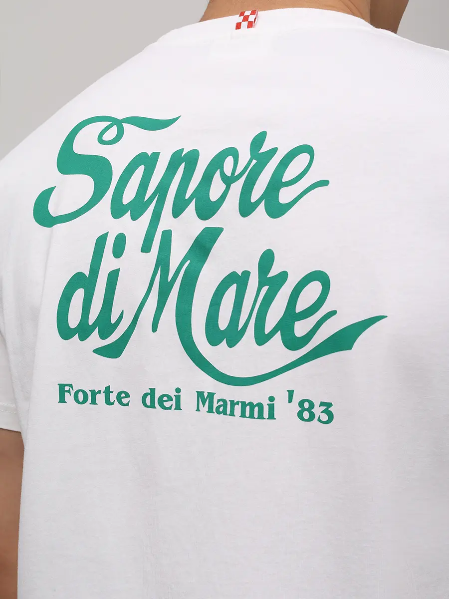 Футболка хлопковая MC2 SAINT BARTH TSHIRT MAN - SAPORE DI MARE 0157 Белый  Фото 5