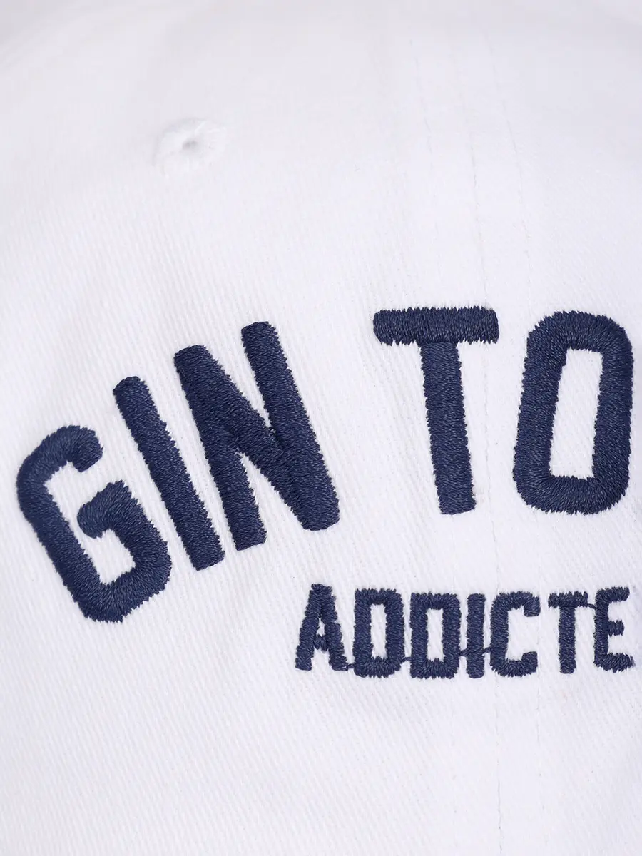Бейсболка хлопковая MC2 SAINT BARTH DAVIS N - DENIM GIN TONIC 10 EMB Белый  Фото 3