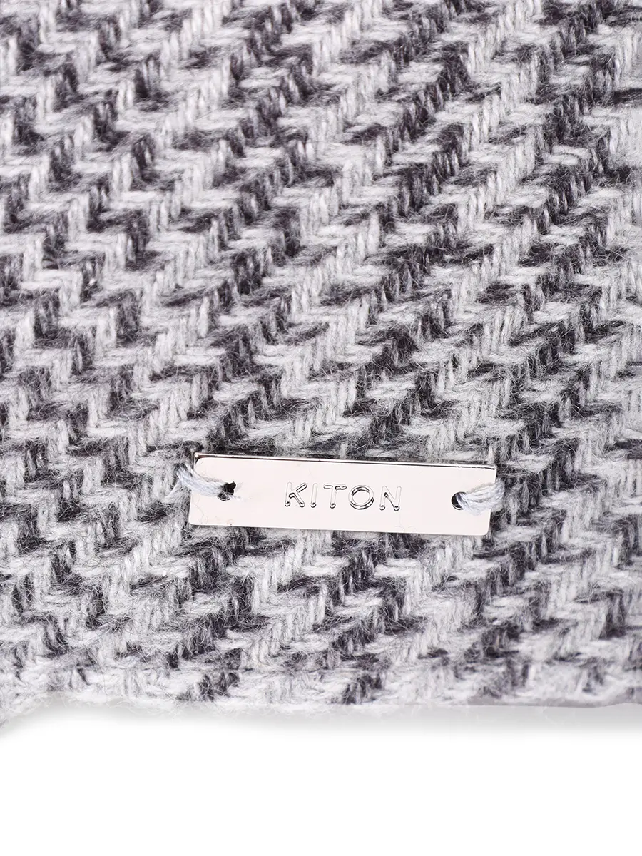 Бейсболка из шелка и кашемира KITON D60785K0549B06001 Серый  Фото 3