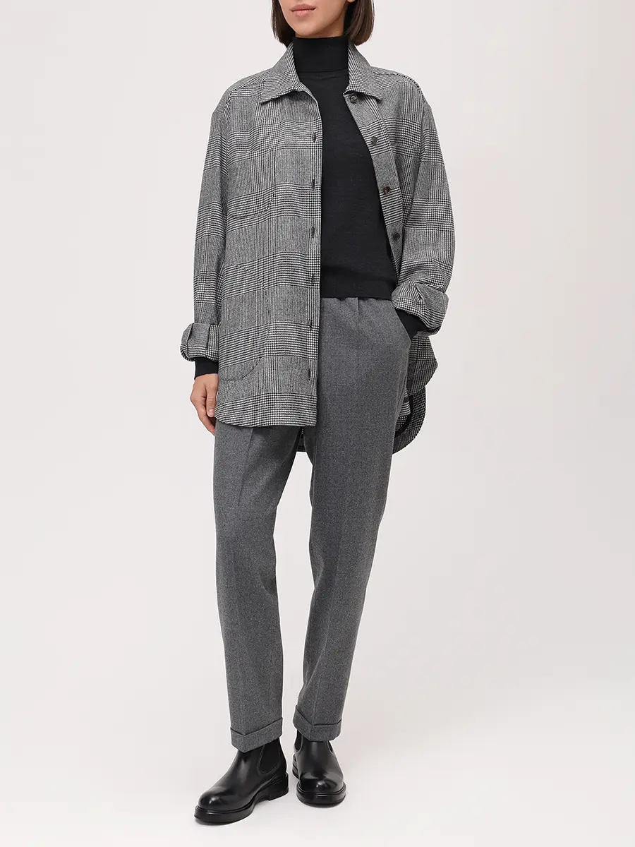 Брюки шерстяные KITON D37102K0559G02000 Серый  Фото 2