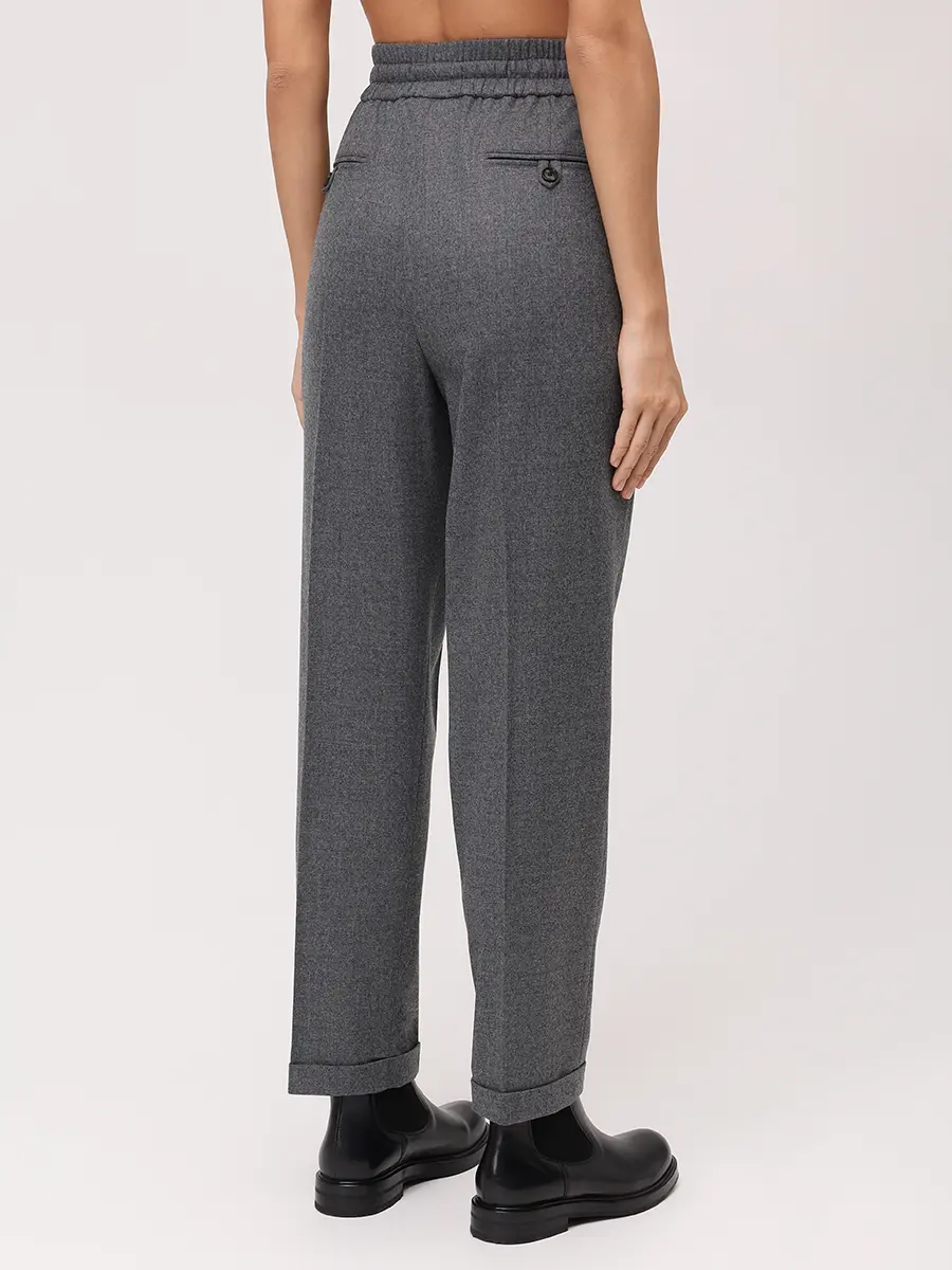 Брюки шерстяные KITON D37102K0559G02000 Серый  Фото 3