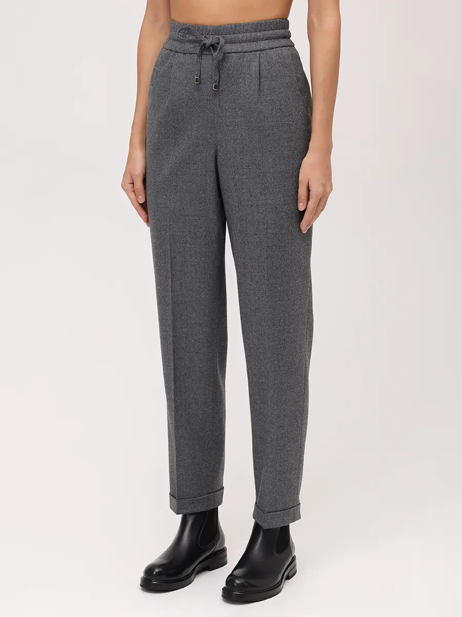 Брюки шерстяные KITON D37102K0559G02000 Серый  Фото 4