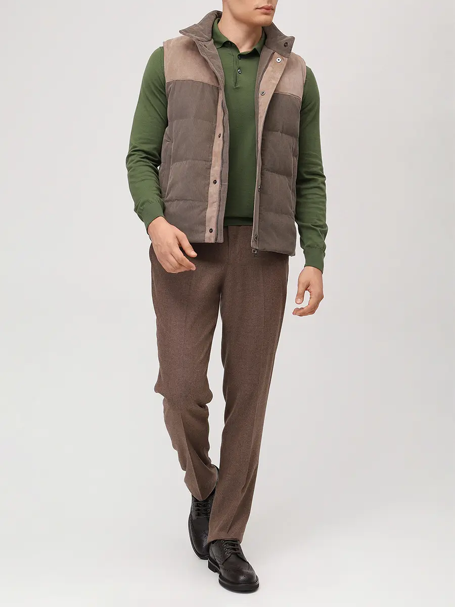 Жилет стеганый FIORONI CASHMERE MTX31019E1 0002 Бежевый  Фото 2