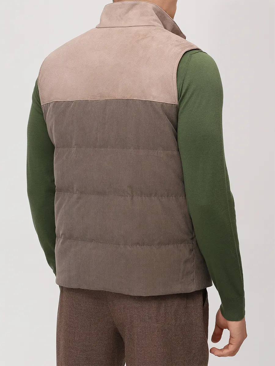 Жилет стеганый FIORONI CASHMERE MTX31019E1 0002 Бежевый  Фото 3