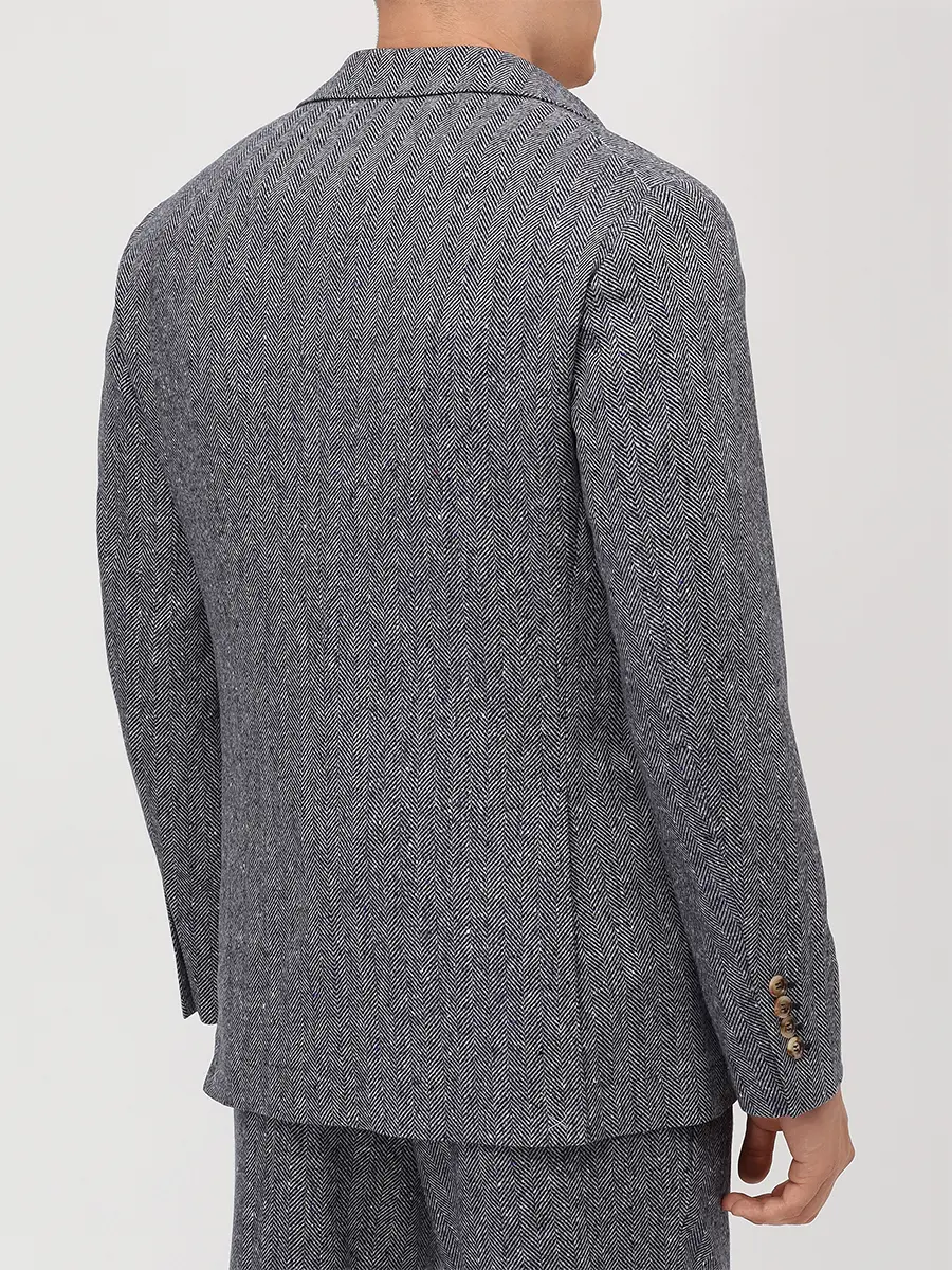 Костюм шерстяной BRUNELLO CUCINELLI MV417LDWH C1020 Синий  Фото 3