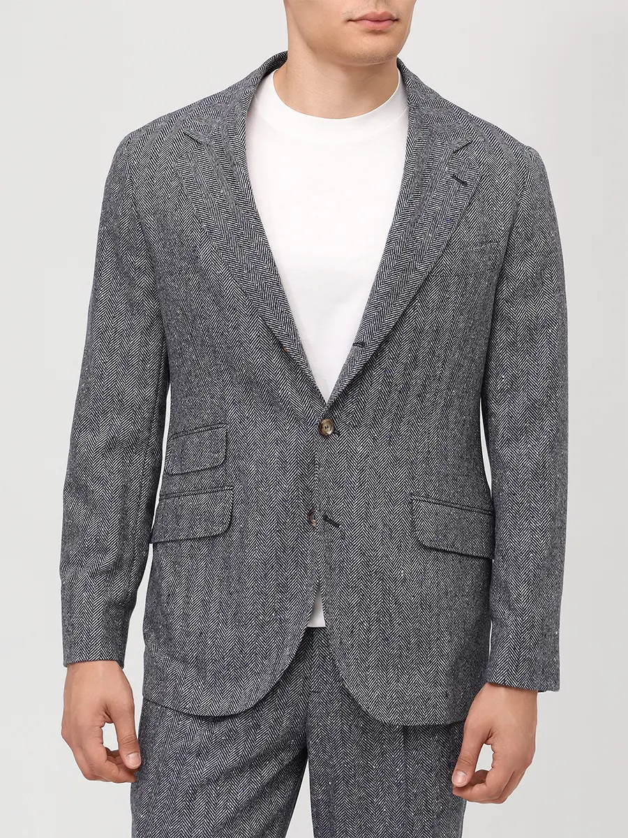 Костюм шерстяной BRUNELLO CUCINELLI MV417LDWH C1020 Синий  Фото 4