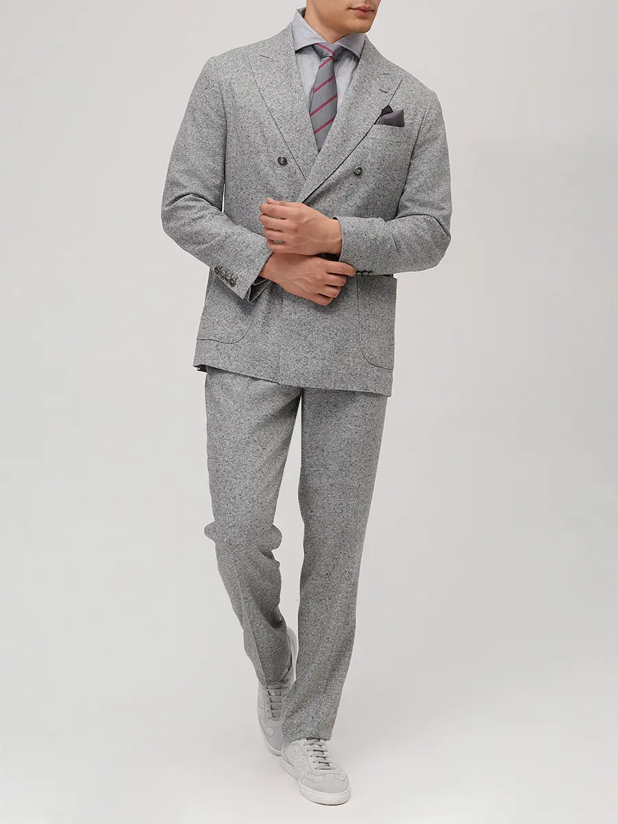 Костюм шерстяной BRUNELLO CUCINELLI MV418LDBH2 C251 Серый  Фото 2