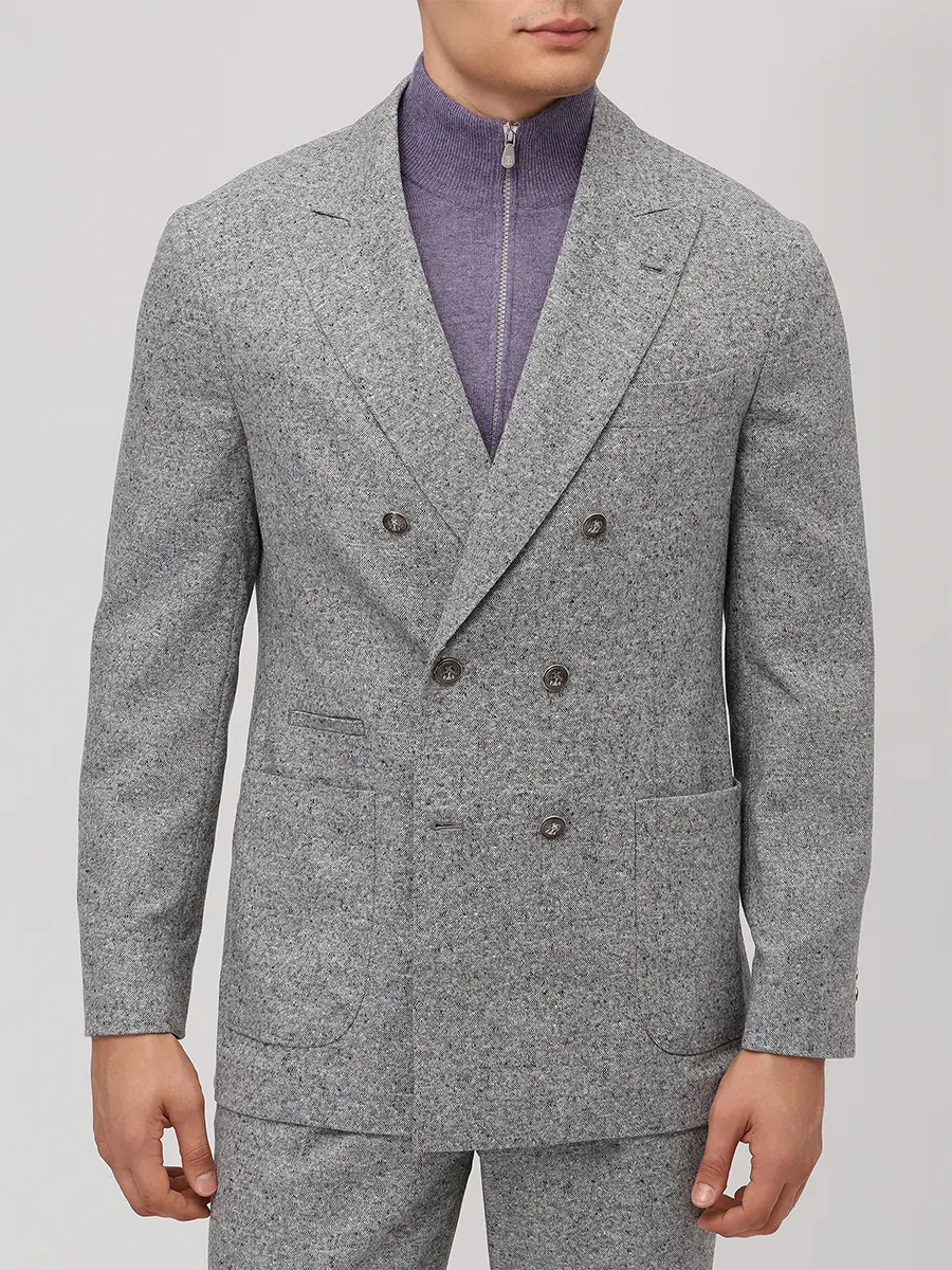 Костюм шерстяной BRUNELLO CUCINELLI MV418LDBH2 C251 Серый  Фото 4
