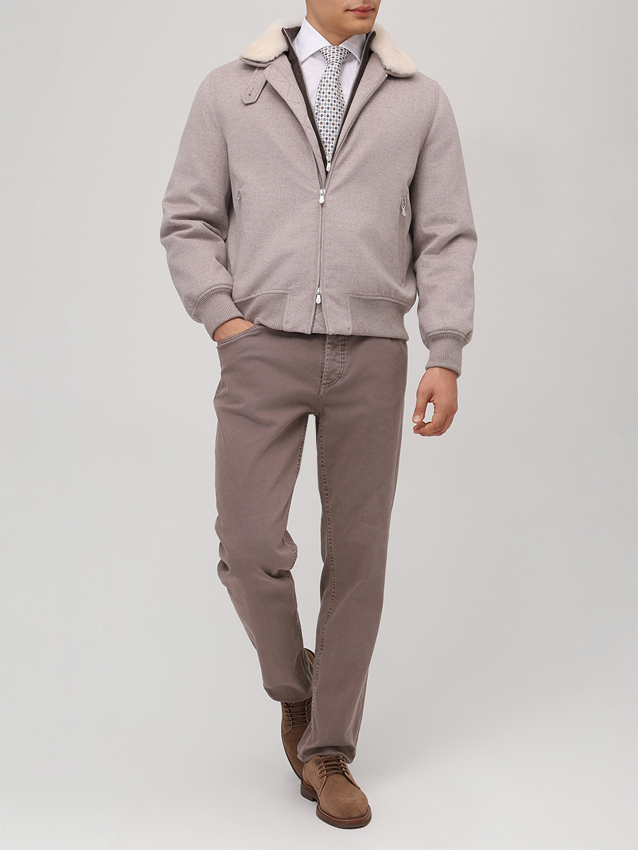 Бомбер кашемировый BRUNELLO CUCINELLI MM4006889 CBR04 Бежевый  Фото 2