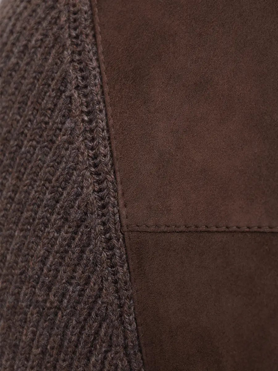 Куртка комбинированная BRUNELLO CUCINELLI MPCLF2053 CYU72 Коричневый  Фото 6