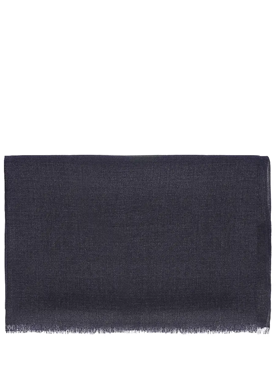 Шарф из кашемира и шелка BRUNELLO CUCINELLI MSCDAR097P C4224 Темно- Синий 