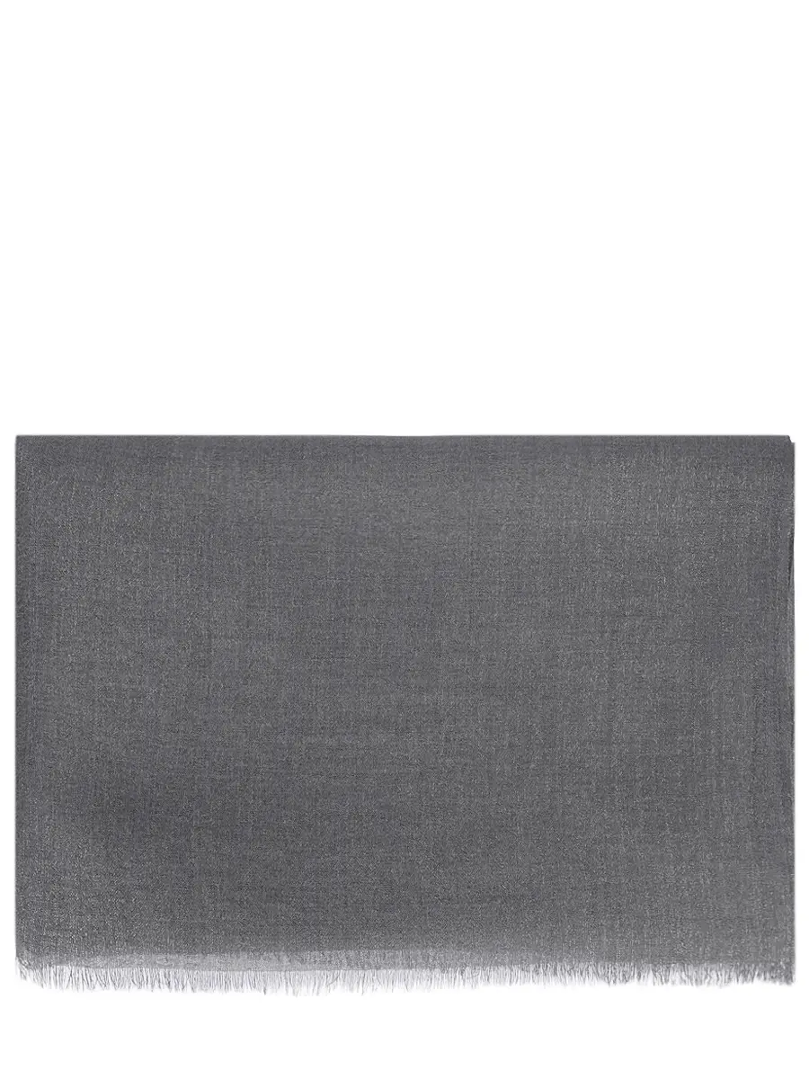 Шарф из кашемира и шелка BRUNELLO CUCINELLI MSCDAR097P C079 Серый 