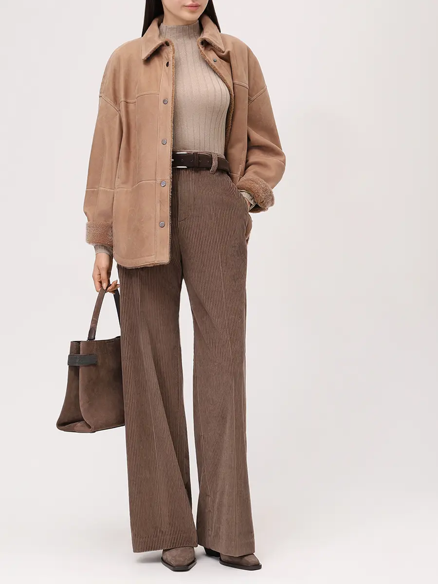 Водолазка из кашемира и шелка BRUNELLO CUCINELLI M41862204P C077 Бежевый  Фото 2