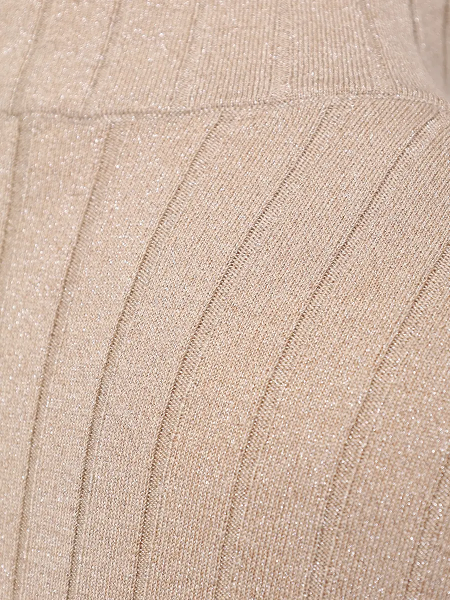 Водолазка из кашемира и шелка BRUNELLO CUCINELLI M41862204P C077 Бежевый  Фото 6