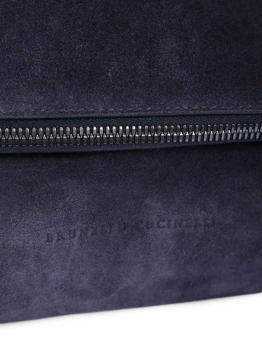 Сумка замшевая BRUNELLO CUCINELLI MBDLD2747P C8901 Темно- Синий  Фото 5