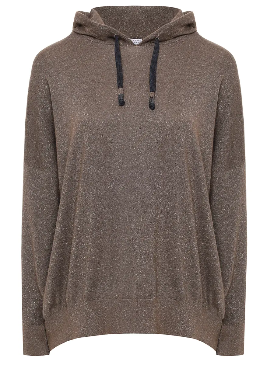 

Худи из кашемира и шелка, Коричневый, M41845909P C4241