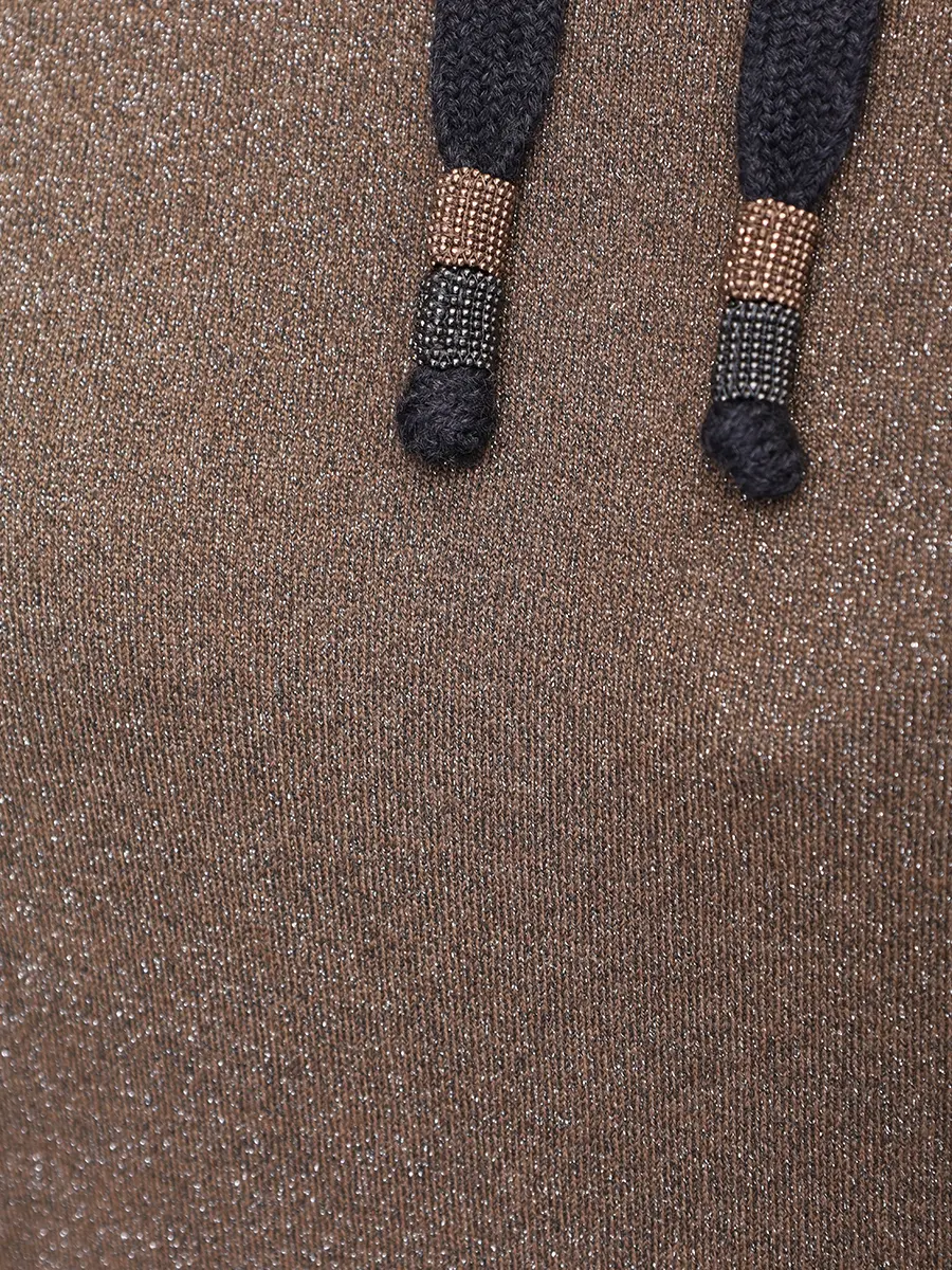 Худи из кашемира и шелка BRUNELLO CUCINELLI M41845909P C4241 Коричневый  Фото 6