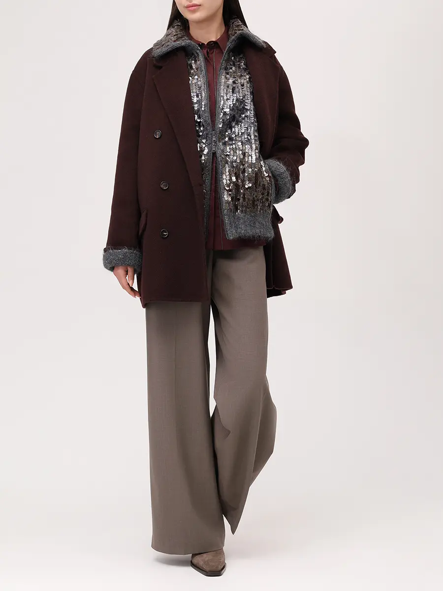 Кардиган с пайетками BRUNELLO CUCINELLI M1U375916P C9144 Серый  Фото 2