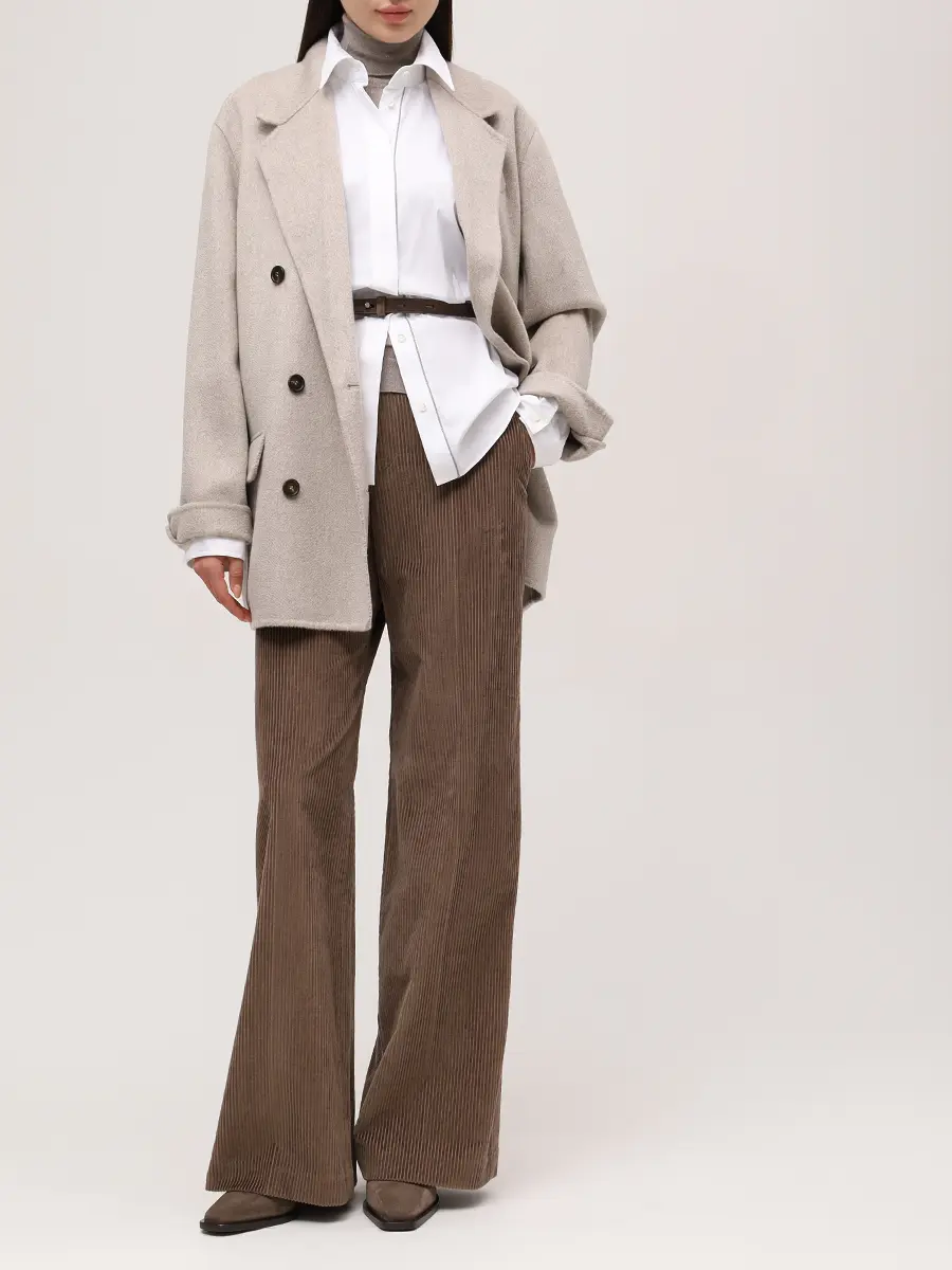 Рубашка хлопковая BRUNELLO CUCINELLI MP091MA636 C159 Белый  Фото 2