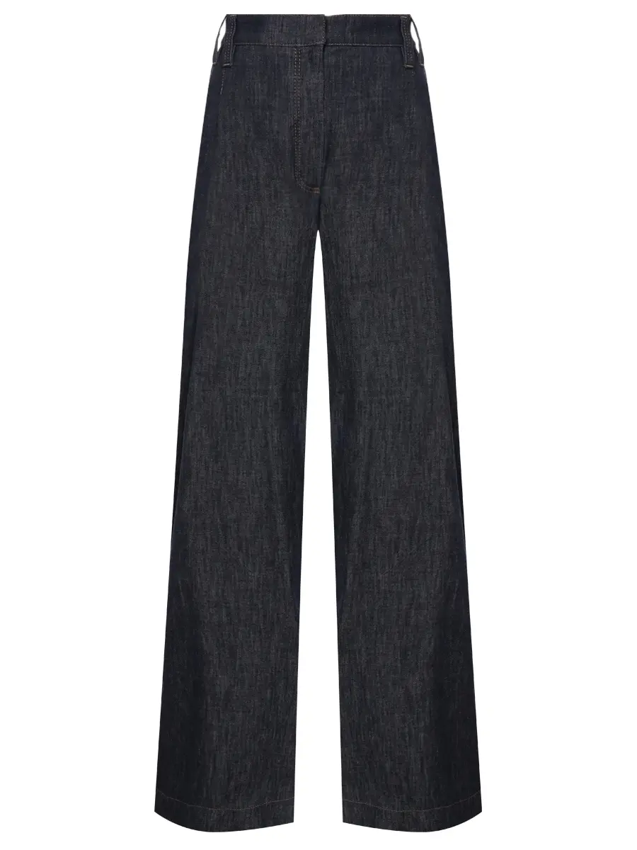 Джинсы хлопковые BRUNELLO CUCINELLI MP125P5759 C001 Синий 