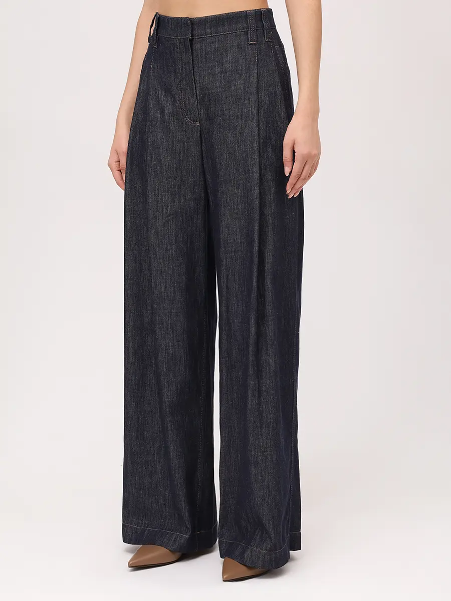 Джинсы хлопковые BRUNELLO CUCINELLI MP125P5759 C001 Синий  Фото 4