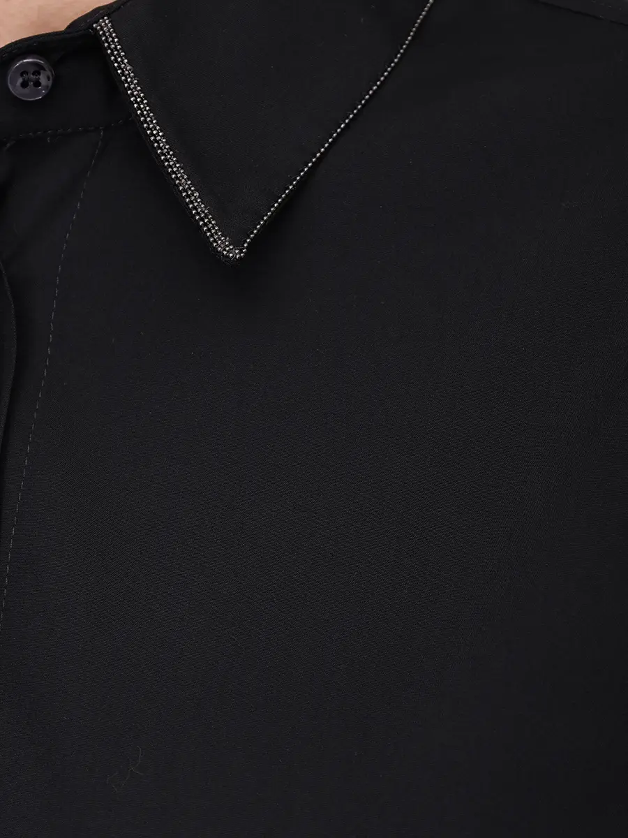 Рубашка хлопковая BRUNELLO CUCINELLI MP091MA606 C101 Черный  Фото 6