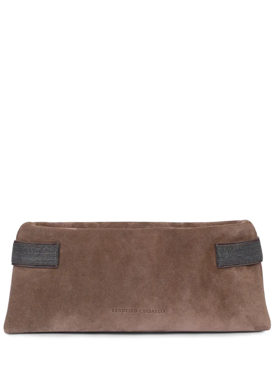 Клатч замшевый BRUNELLO CUCINELLI MBDLD2747P C8769 Коричневый 