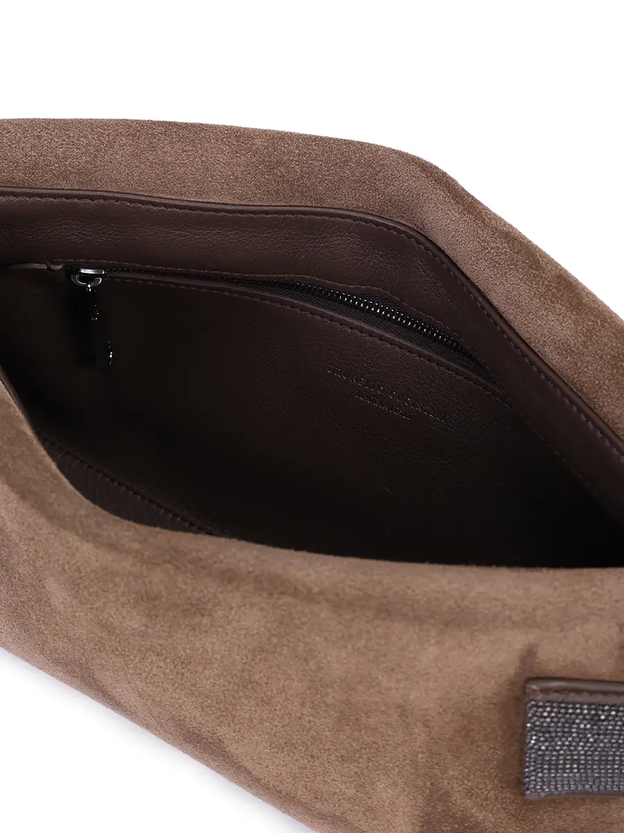 Клатч замшевый BRUNELLO CUCINELLI MBDLD2747P C8769 Коричневый  Фото 4