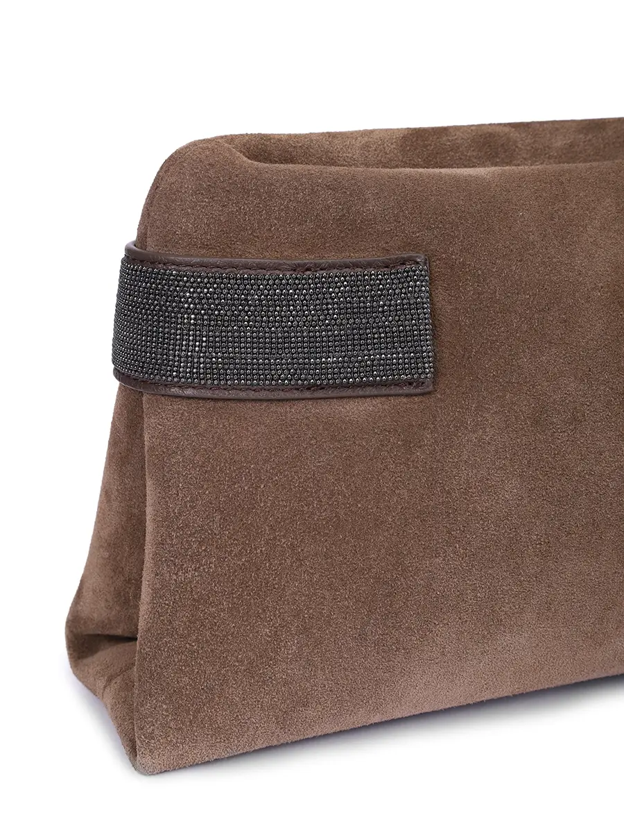 Клатч замшевый BRUNELLO CUCINELLI MBDLD2747P C8769 Коричневый  Фото 5