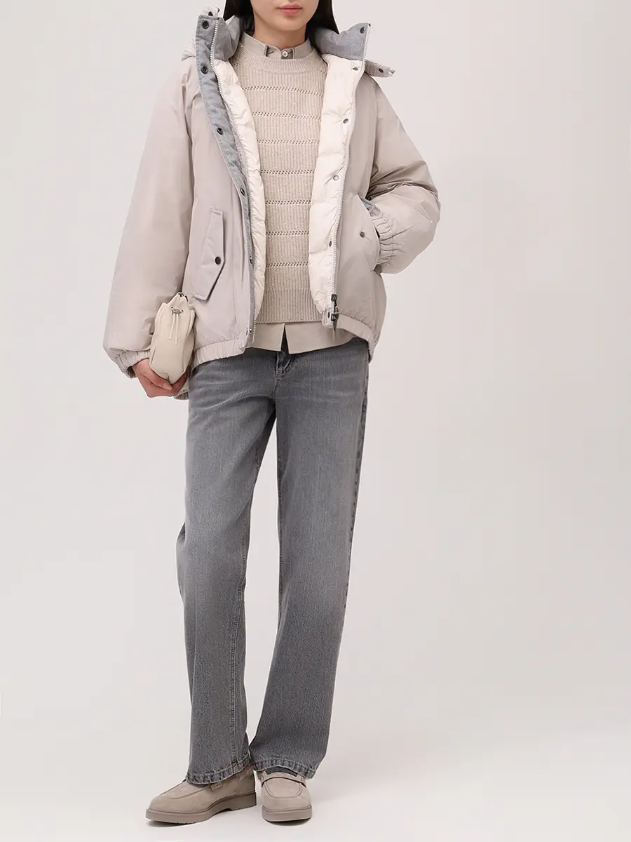 Джемпер из кашемира и шерсти BRUNELLO CUCINELLI MBM738200P C505 Бежевый  Фото 2