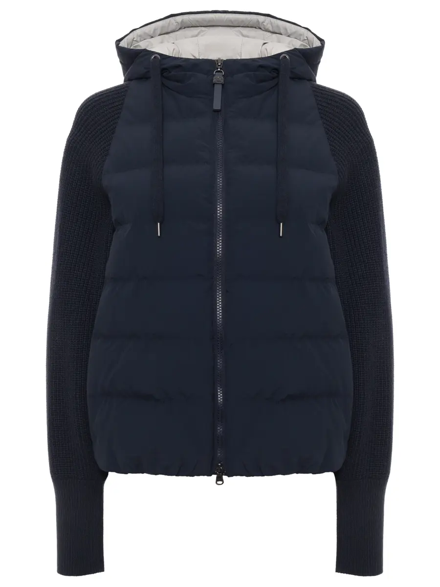 Куртка комбинированная BRUNELLO CUCINELLI MD5997699P CZQ73 Синий 