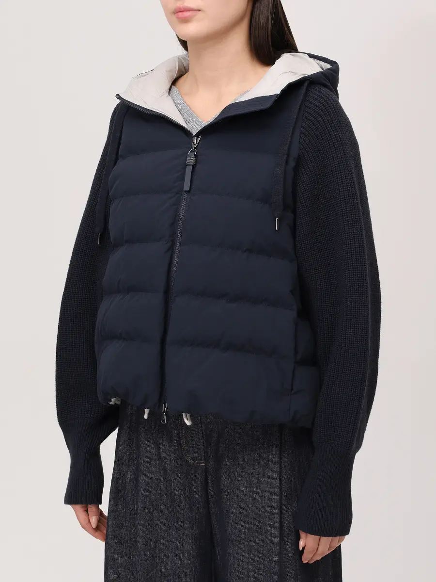 Куртка комбинированная BRUNELLO CUCINELLI MD5997699P CZQ73 Синий  Фото 4