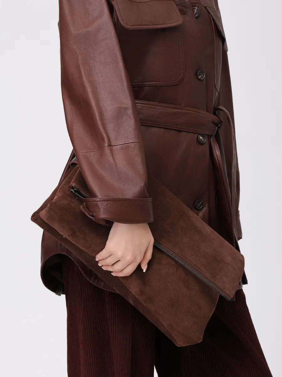 Сумка замшевая BRUNELLO CUCINELLI MBDLD2748P C4181 Бордовый  Фото 2